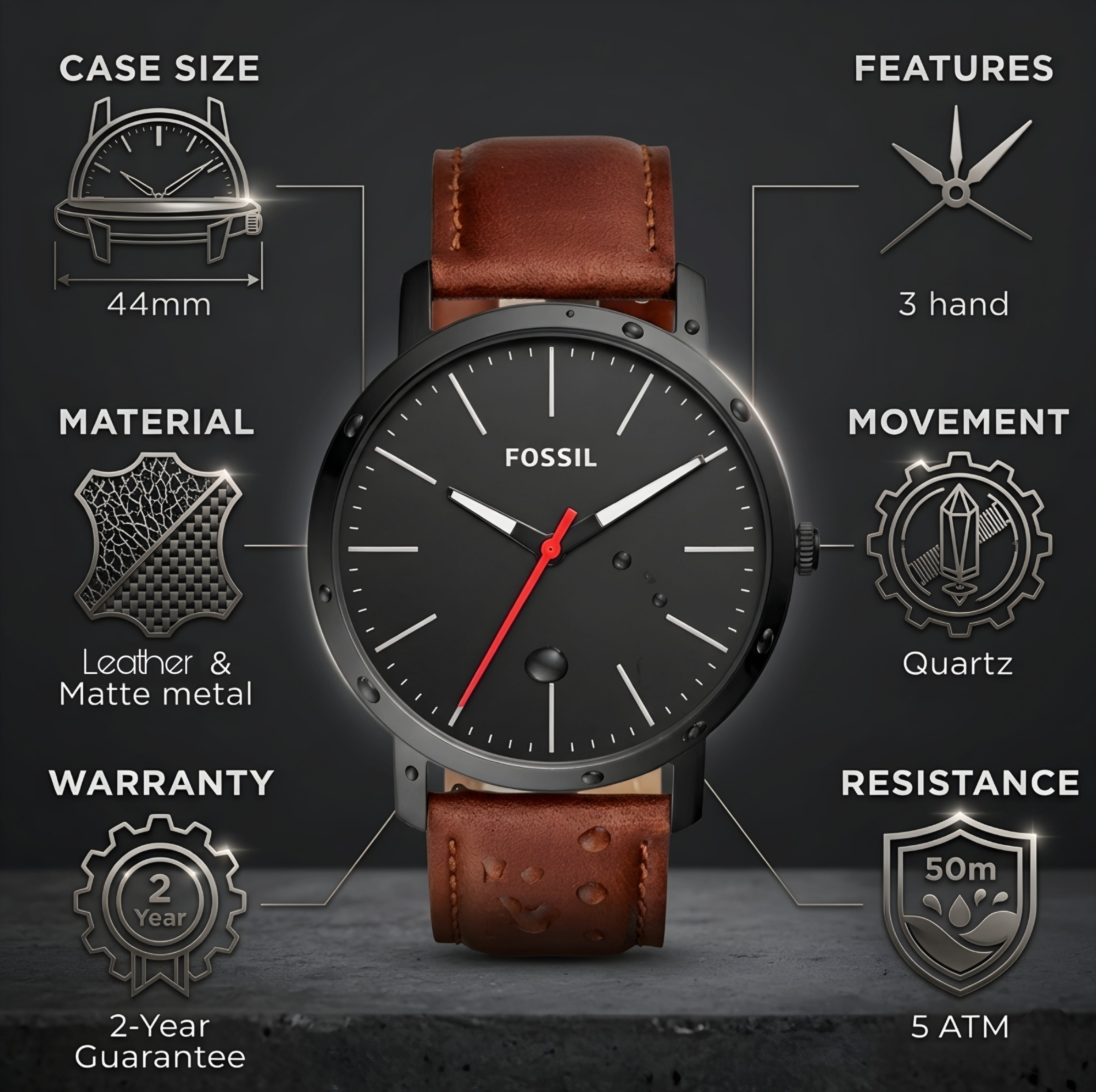 FOSSIL Premium Luther Watch B2310.